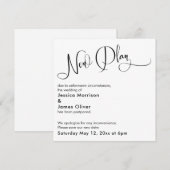 Elegant "nieuw plan" uitgesteld bruiloft Kaart (Voorkant / Achterkant)