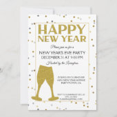 Elegant nieuwe jaren Glitter Confetti Kaart (Voorkant)