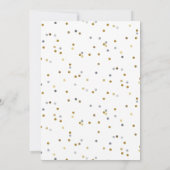 Elegant nieuwe jaren Glitter Confetti Kaart (Achterkant)