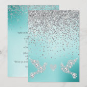 ELEGANT Nieuwe kristaldiamantbruinmunt groen Kaart (Voorkant / Achterkant)