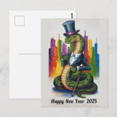 Elegant nieuwjaar 2025 Kaart voor zakelijk beroep (Voorkant / Achterkant)