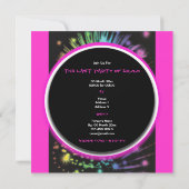 Elegant nieuwjaar feestdag roze zwart kaart (Achterkant)