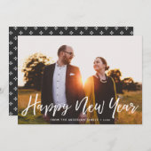 Elegant Nieuwjaar | Kaart van de Foto van het (Voorkant / Achterkant)