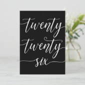 Elegant nieuwjaar Twenty Six Feestdagenkaart (Staand voorkant)