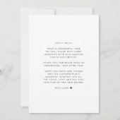 Elegant nieuwjaar Twenty Six Feestdagenkaart (Achterkant)