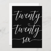 Elegant nieuwjaar Twenty Six Feestdagenkaart (Voorkant / Achterkant)