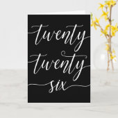 Elegant nieuwjaar Twenty Six Kaart (Gele Bloem)