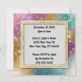 Elegant nieuwjaarsfeest kaart (Achterkant)