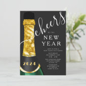 Elegant nieuwjaarsfeest kaart (Staand voorkant)
