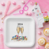 Elegant nieuwjaarsfeest papieren bordje (Feest)