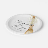 Elegant nieuwjaarsfeest papieren bordje (Gekanteld)