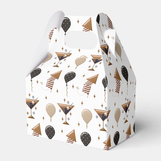 Elegant nieuwjaarsfeest Patroon Bedankdoosjes (Achterkant)