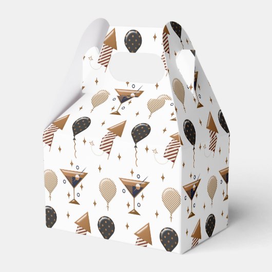 Elegant nieuwjaarsfeest Patroon Bedankdoosjes (Voorkant Zijde)