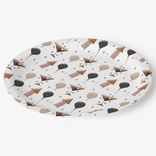 Elegant nieuwjaarsfeest Patroon Papieren Bordje (Gekanteld)