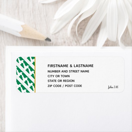Elegant NIGERIA Map Sticker Return Address Label (Insitu)