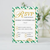 Elegant NIGERIA NAIJA Bruiloft RSVP Response Kaart (Staand voorkant)