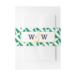 Elegant NIGERIA NAIJA Monogram Wedding Celebration Uitnodigingen Wikkel