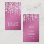 Elegant Night Dazzle roze Visitekaartje (Voorkant / Achterkant)