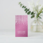 Elegant Night Dazzle roze Visitekaartje (Staand voorkant)