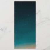 Elegant Night Sky Mountains Galaxy Stars Weddensch Menu (Achterkant)