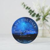 Elegant Night Sky onder de Stars Starry Wedding Save The Date (Staand voorkant)