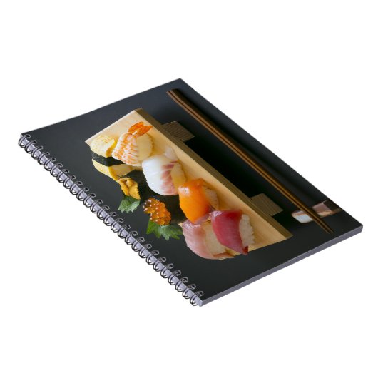 Elegant Nigiri Sushi – Hardcover Notebook by SUSHI Notitieboek (Rechterzijde)