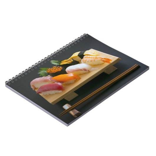 Elegant Nigiri Sushi – Hardcover Notebook by SUSHI Notitieboek (Linkerzijde)