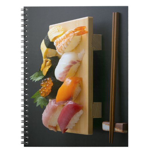 Elegant Nigiri Sushi – Hardcover Notebook by SUSHI Notitieboek (Voorkant)
