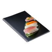 Elegant Nigiri Sushi on Bamboo Leaf Notebook Notitieboek (Rechterzijde)