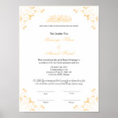 Elegant nikah contract poster (Voorkant)