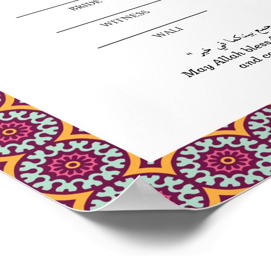 Elegant nikahnama poster (Hoek)