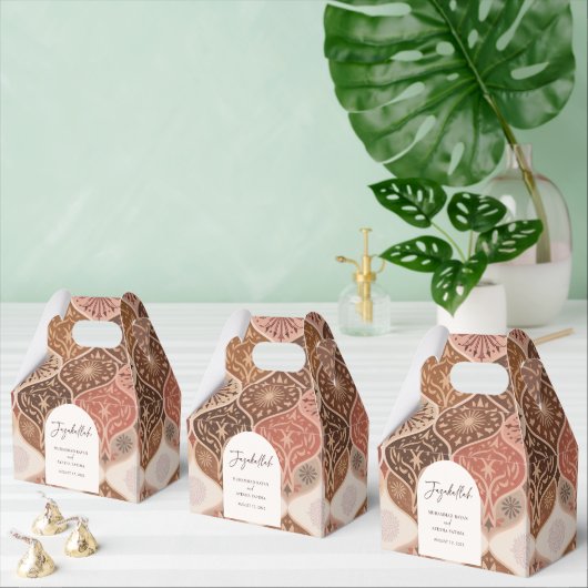 Elegant Nikkah Islamitische bruiloft Dank u Bedankdoosjes (Meervoudige)