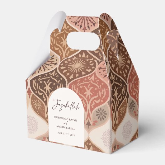 Elegant Nikkah Islamitische bruiloft Dank u Bedankdoosjes (Voorkant Zijde)