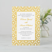 Elegant Nikkah Oriental Wedding Ceremony Gold Folie Uitnodiging (Staand Voorkant)