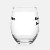 Elegant nippen in 21 als Fine Wine Verjaardag Wijnglas Zonder Voet (Rechts)