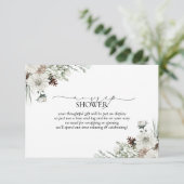 Elegant No Wrap Winter Evergreen Vrijgezellenfeest Informatiekaartje (Staand voorkant)