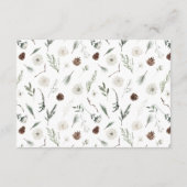 Elegant No Wrap Winter Evergreen Vrijgezellenfeest Informatiekaartje (Achterkant)