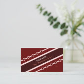 Elegant noble red striped visitekaartje (Staand voorkant)
