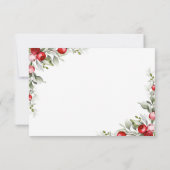 Elegant Noel Botanical Wedding Response Card RSVP Kaartje (Achterkant)