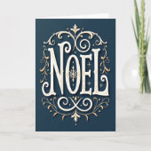 Elegant Noel Christmas Snowflake Card Kaart (Voorkant)