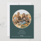 Elegant NOEL Gold Winter Berry Lijst Foto Feestdagenkaart (Achterkant)