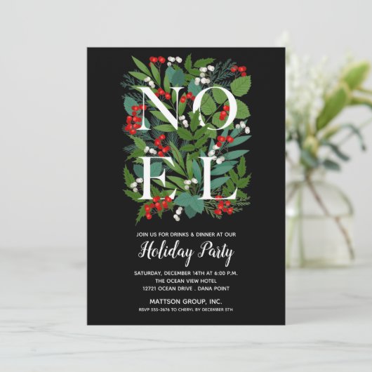 Elegant NOEL Greenery kerstfeestjes (Staand voorkant)