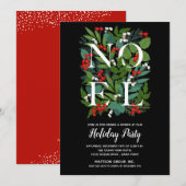 Elegant NOEL Greenery kerstfeestjes (Voorkant / Achterkant)