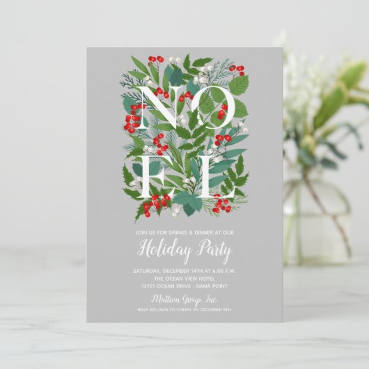 Elegant NOEL Greenery kerstfeestjes (Staand voorkant)