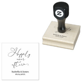 Elegant, nog lang en gelukkig na romantiek rubberstempel