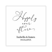 Elegant, nog lang en gelukkig na romantiek rubberstempel (Afrduk)