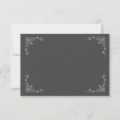 Elegant Noir Deco | Zwart-wit bruiloft RSVP Kaartje (Achterkant)