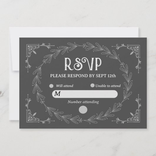 Elegant Noir Deco | Zwart-wit bruiloft Save The Date (Voorkant)