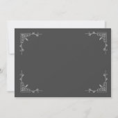 Elegant Noir Deco | Zwart-wit bruiloft Save The Date (Achterkant)