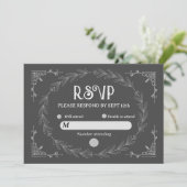 Elegant Noir Deco | Zwarte en Witte Bruiloft Save The Date (Staand voorkant)